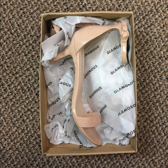 glamorous barely there kitten heeled sandals